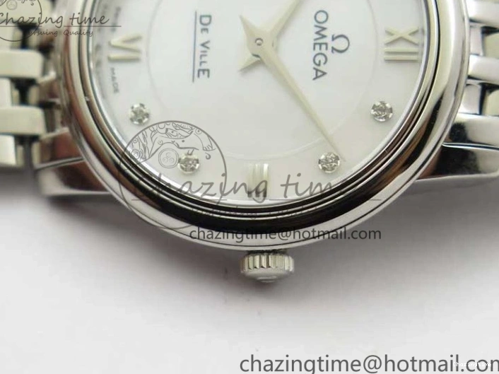 0425 De Ville Prestige Quartz 27.4 mm SS ZF 1:1 Best Edition White Dial on SS Bracelet Jap Quartz Practical 7905